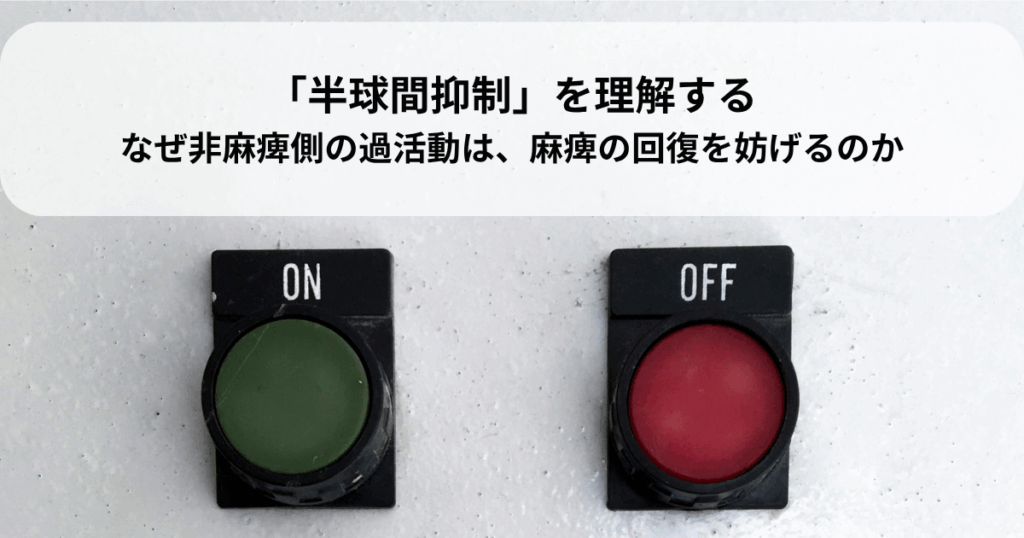 なぜ非麻痺側の過活動は麻痺の回復を妨げるのか？