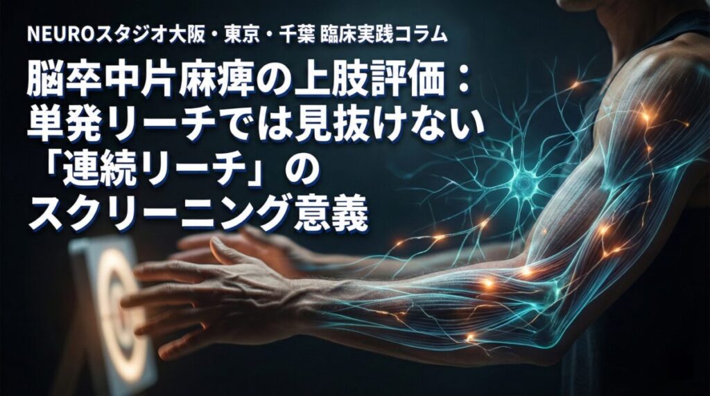 脳卒中片麻痺の上肢評価：単発リーチでは見抜けない「連続リーチ」のスクリーニング意義